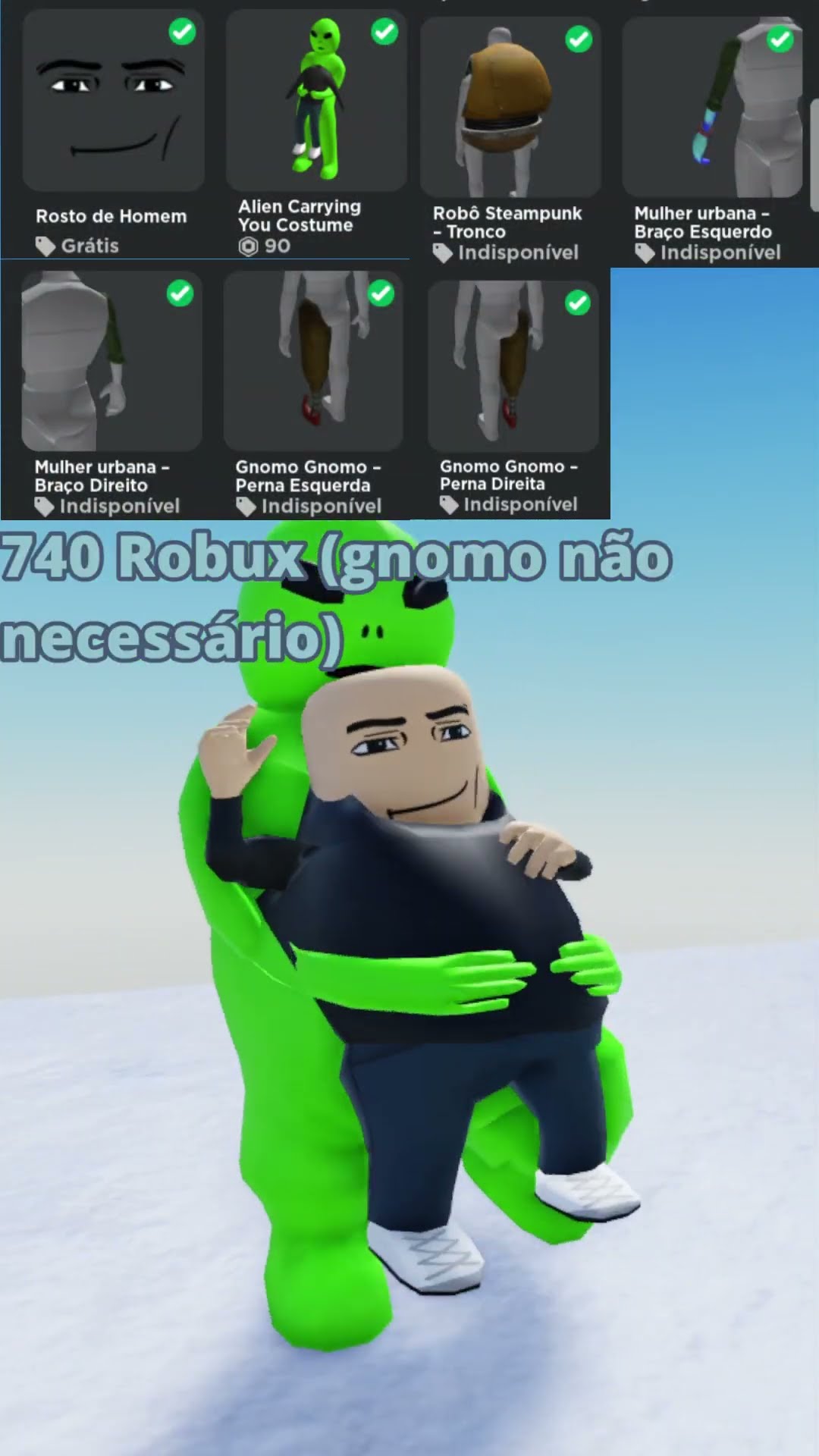 A MELHOR SKIN ENGRAÇADA GRÁTIS E PAGA do ROBLOX! 😂😱 